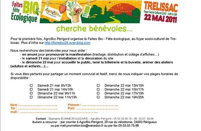 Cherche bénévoles...