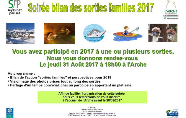 Soirée bilan des sorties familles 2017