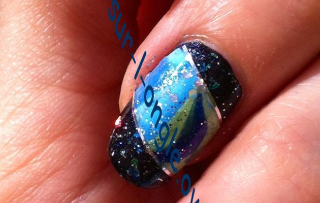 Water marble noir et bleu sublime