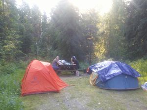 Camping à Dawson, balade au bord de la rivière, golf et balade à Dawson, balade dans la forêt et découverte d'orchidées sauvages