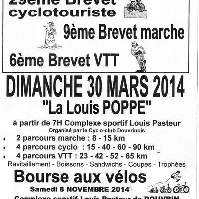 brevet cyclo et vtt le dimanche 30 mars 2014