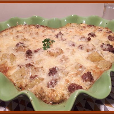 Gratin de viande au persil