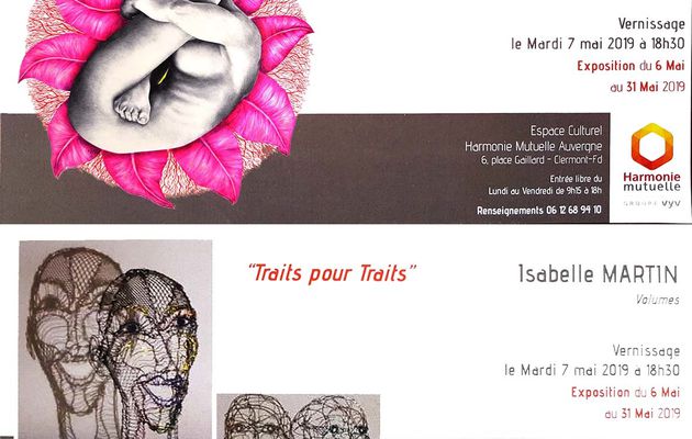 Vernissage -Traits pour Traits- avec FloM à l'Espace Culturel d'Harmonie Mutuelle Auvergne