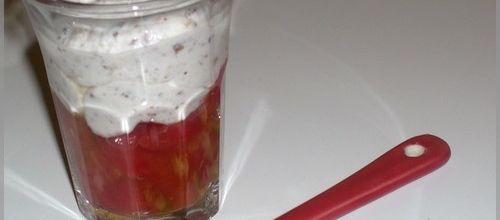 Verrine tomates et ricotta à la noisette