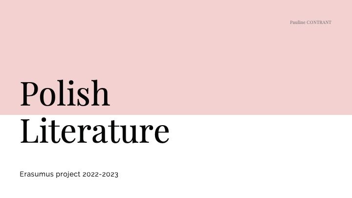 PL22 Cultural aspects of Poland