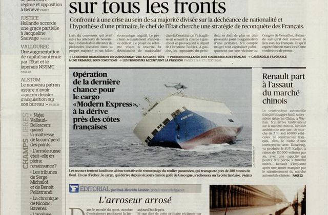 La Une de la presse quotidienne nationale ce lundi 1er février.