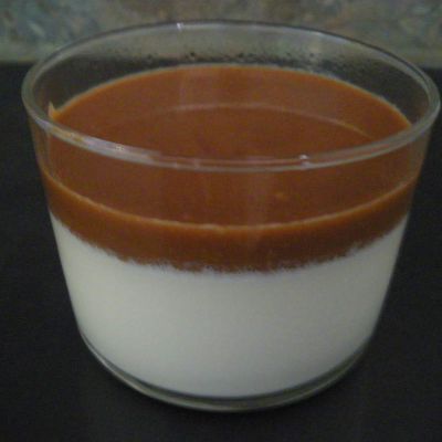 Panacotta vanille coulis carambar