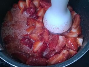 MINI GENOISE CHOCOLAT ET SA CREME MASCARPONE AU COULIS DE FRAISES