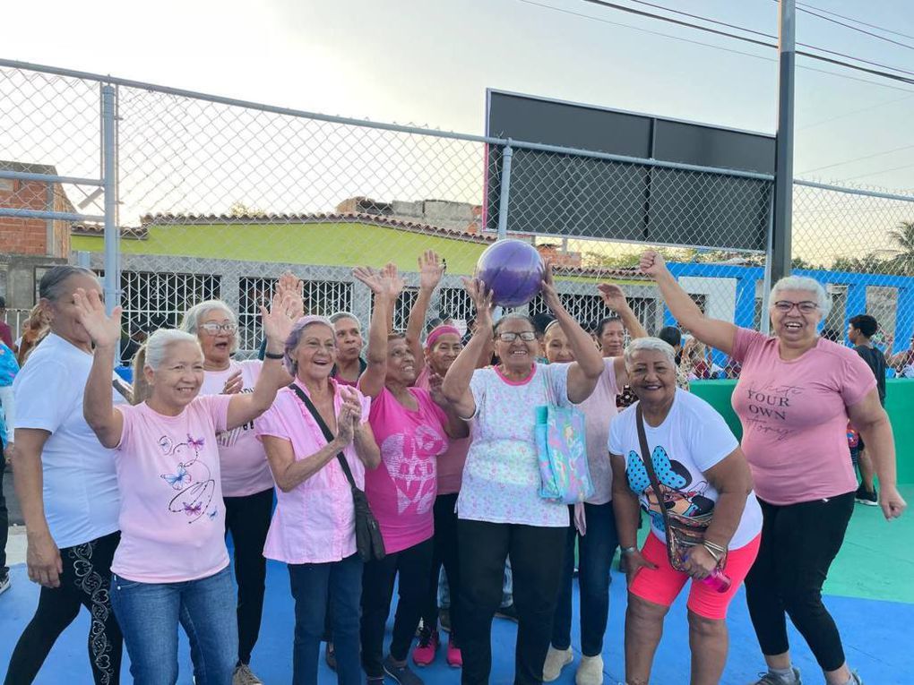 Alcaldesa Mervelis Moreno reinauguró cancha deportiva del sector Guaicaipuro 1 de Los Guayos