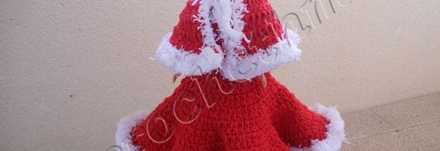 barbie mère noël  au crochet
