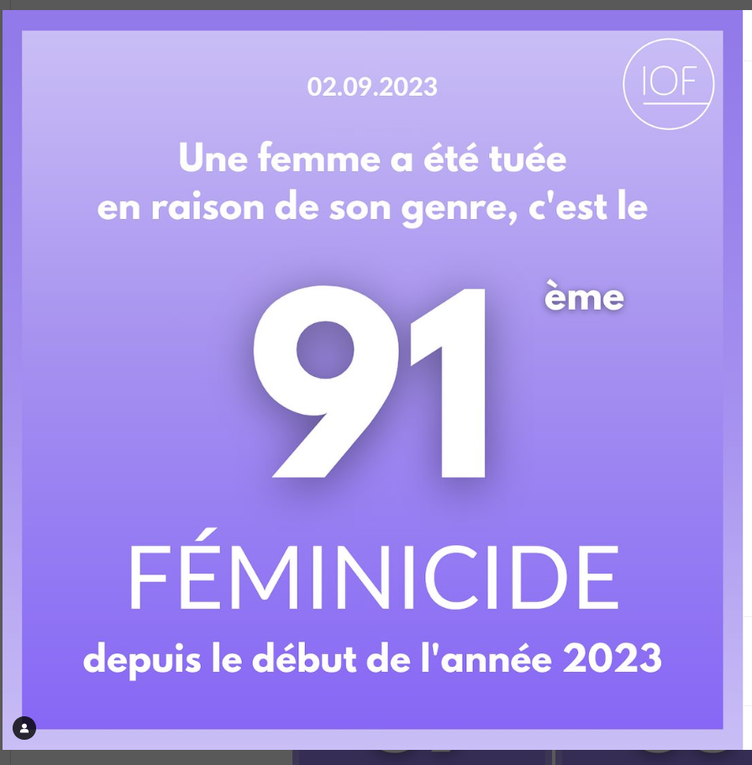121 EME  FEMINICIDES  DEPUIS LE DEBUT DE L ANNEE 2023 