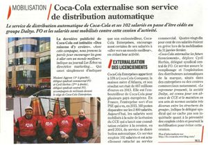 Coca-Cola externalise son service de distribution automatique