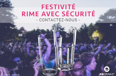 Sécurité assurée pour votre événement avec les verres incassables RBDRINKS®