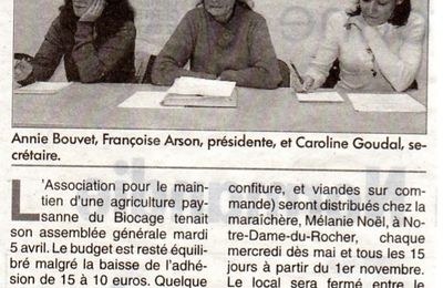 Article paru dans l'Orne Combattante le 21 Avril 2011