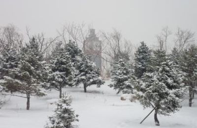 Le campus sous la neige