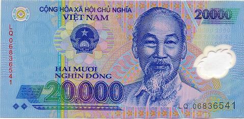 les billets vietnamies sont de couleurs vives