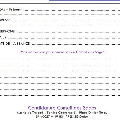 Renouvellement du Conseil des Sages