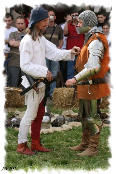 Spectacle d'escrime en temps jadis.D'estoc et de parade le fer se croise