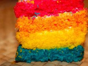 Mini rainbow cake