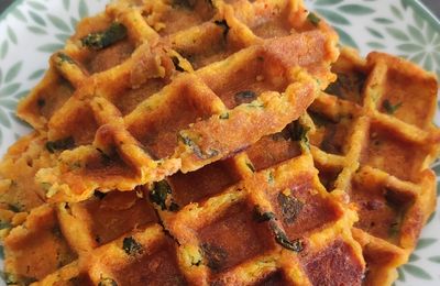 Gaufres de carottes & ail des ours 