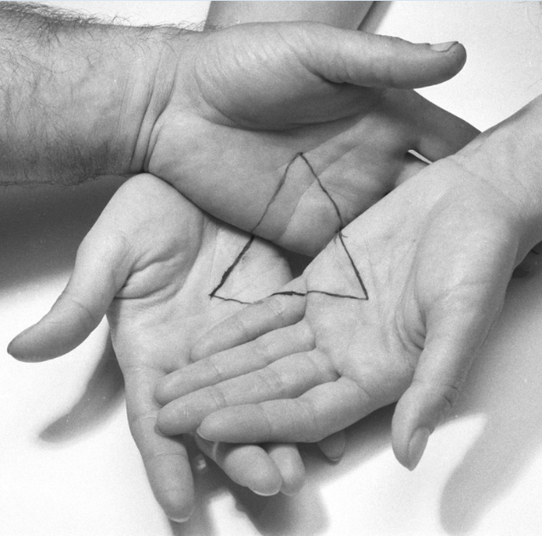 Liliana Porter Untitled hands and triangle
