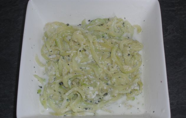 Tagliatelles de courgette sauce alfredo dukan