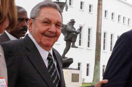 Presidente de Cuba llega para toma de posesión...