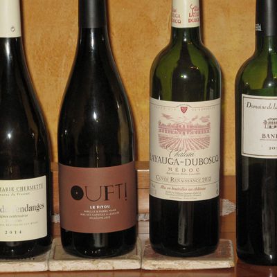 Quatre vins rouges de 2014 à 2011