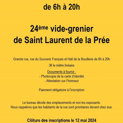 DIMANCHE 19 MAI - VIDE-GRENIER DE L'ASSOCIATION PARENTHESES