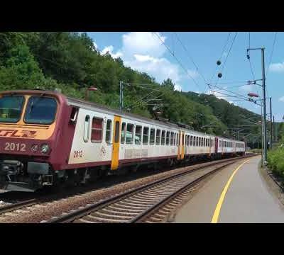 Z2 dans Essingen (L) et train à vapeur dans Messency (B), le 14 juillet 2018