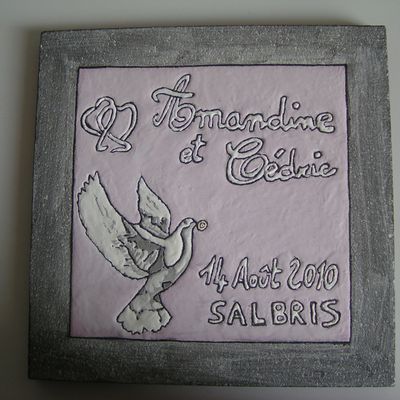 plaque personnalisée pour mariage