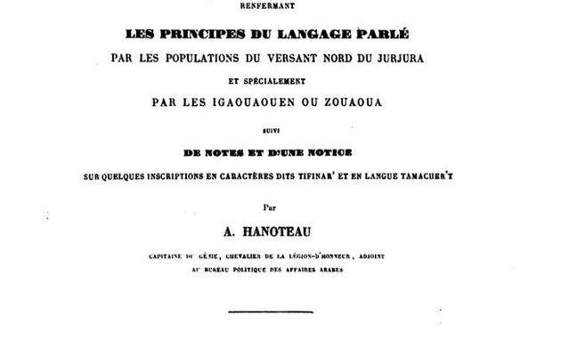 Adolphe Hanoteau et la langue berbère