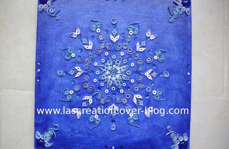 Toile quilling bleu ryad