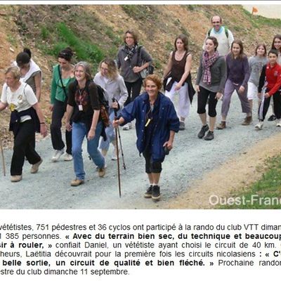 Club VTT : plus de 1 300 randonneurs ce week-end - Saint-Nicolas-de-Redon