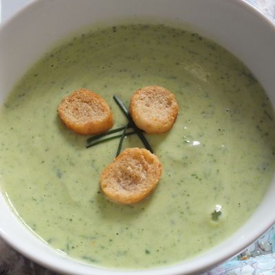 Velouté de courgette et vache qui rit