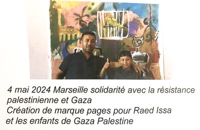 Après-midi de soutien aux enfants et femmes de Gaza : des marque-pages qui nous parlent encore