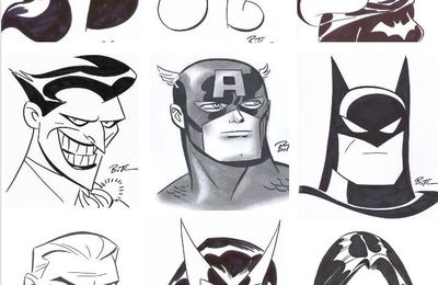 Plusieurs visages de comics (Bruce Timm)