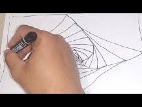 3D Rhombus Pattern Drawing Art