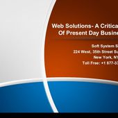 Web solutions a critical part of present day businesses