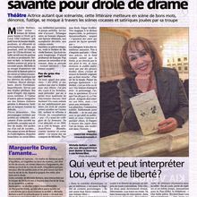 Cie de l'Echo-errant - Un portrait de Michelle Bottaro - Nice-matin du 30 oct 2014