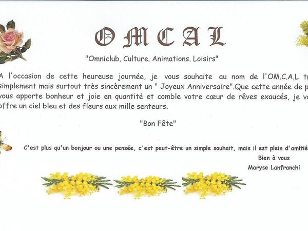 Pour Josette Et Marcelle Nous Vous Souhaitons Un Tres Joyeux Et Heureux Anniversaire