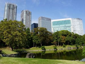 Où que se pose le regard, le contraste est toujours saisissant entre le parc et les gratte-ciel en arrière-plan