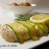 Filets de poisson au basilic en wrap de courgettes et sa poêlee de pommes de terre aux olives et au citron