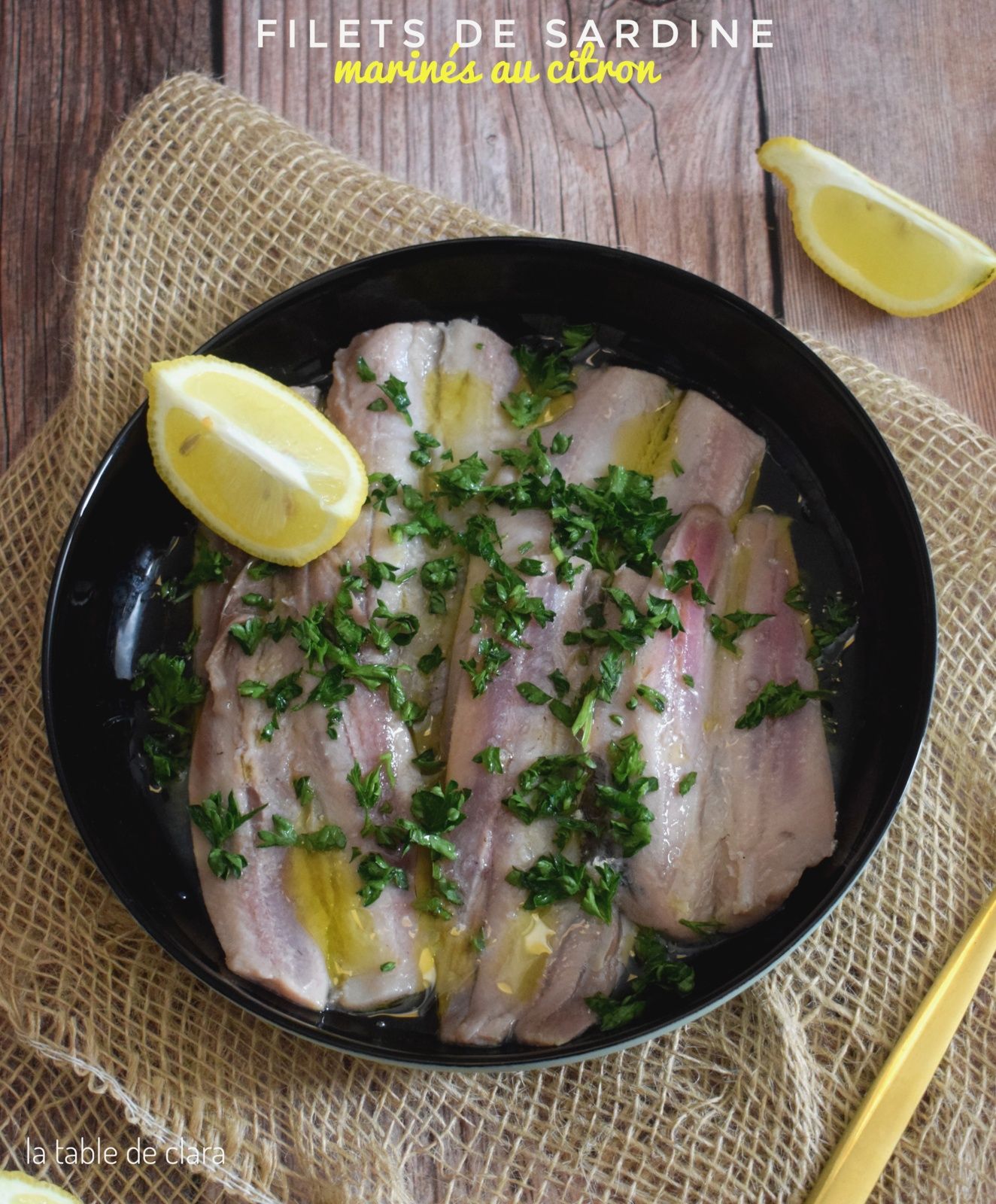Filets sardine marinés citron