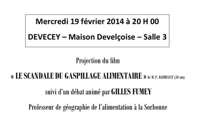 Projection-débat Gaspillage alimentaire 19/02/14