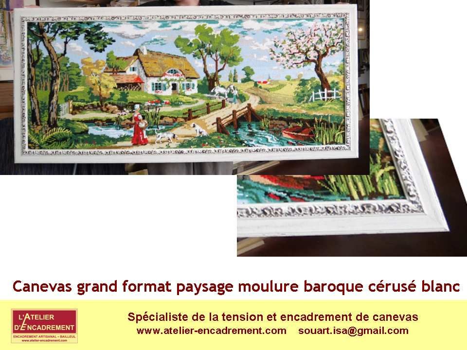 Faire encadrer un canevas