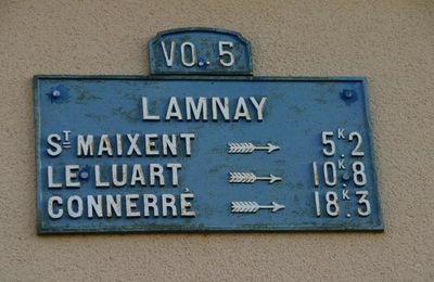 Plaque de cocher : Lamnay
