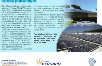 Partenariat ETS BERNARD - CONEXIA ENERGY