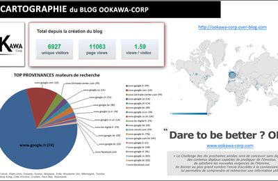 Blog OOKAWA : trafic et origines en 9 mois d'existence - Merci à Toutes et Tous