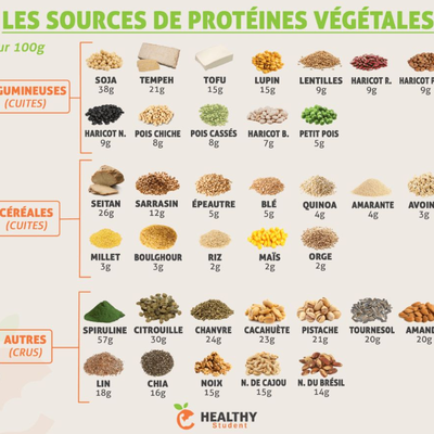 Les sources de protéines végétales